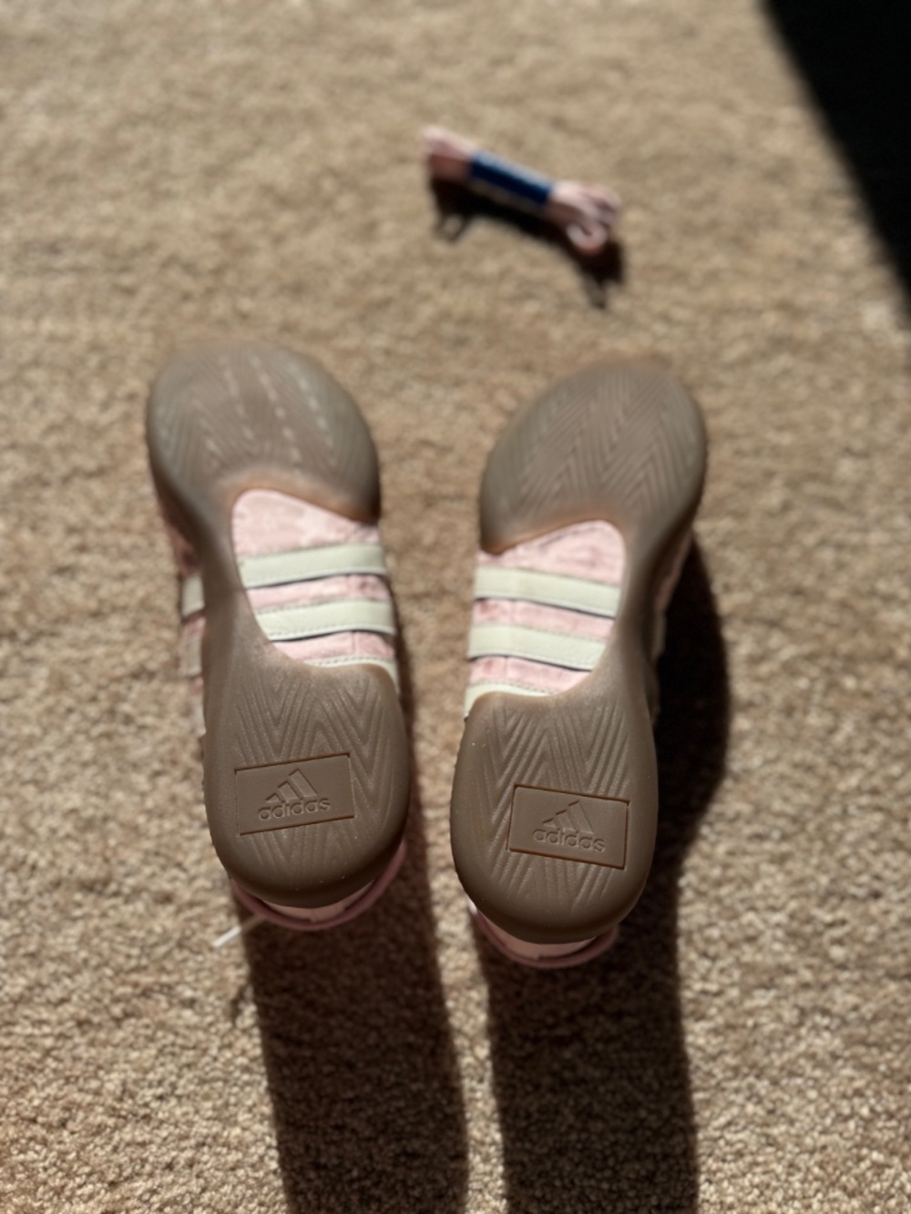 adidas Pink Satin Ballet Flats with Ribbon Laces - Picture 7 of 9